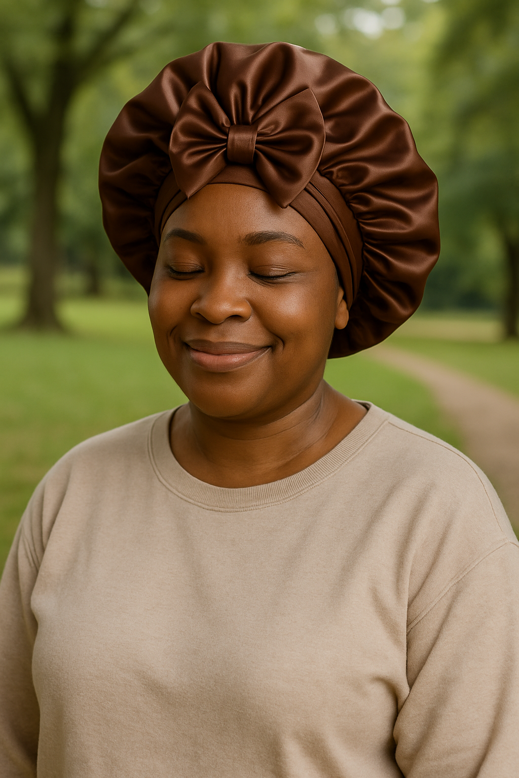Bonnet en satin