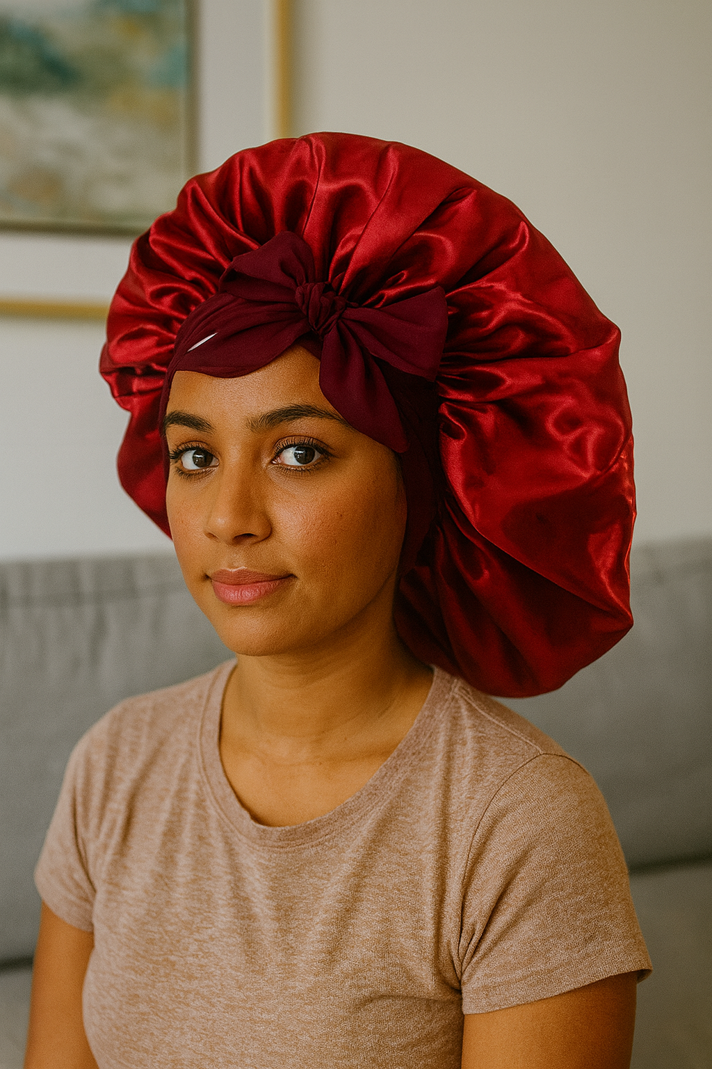 Bonnet en satin