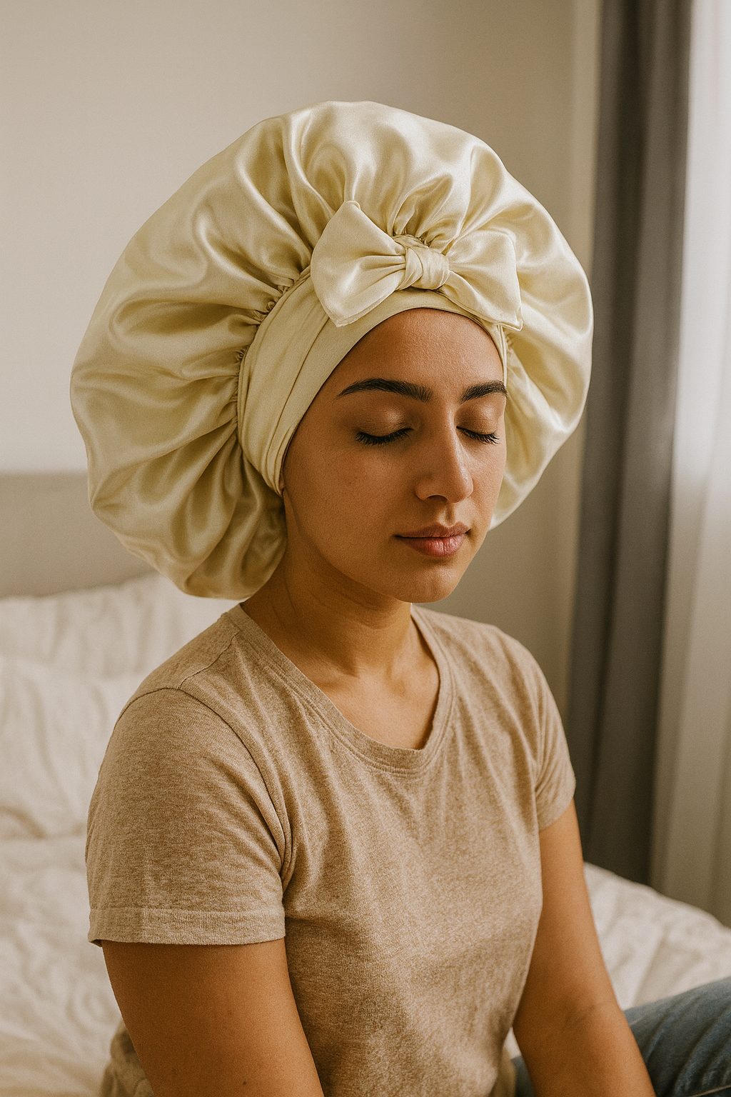 Bonnet en satin