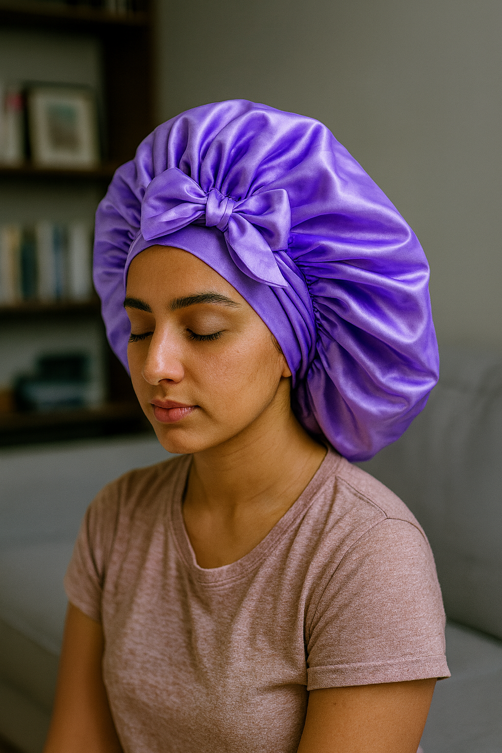 Bonnet en satin