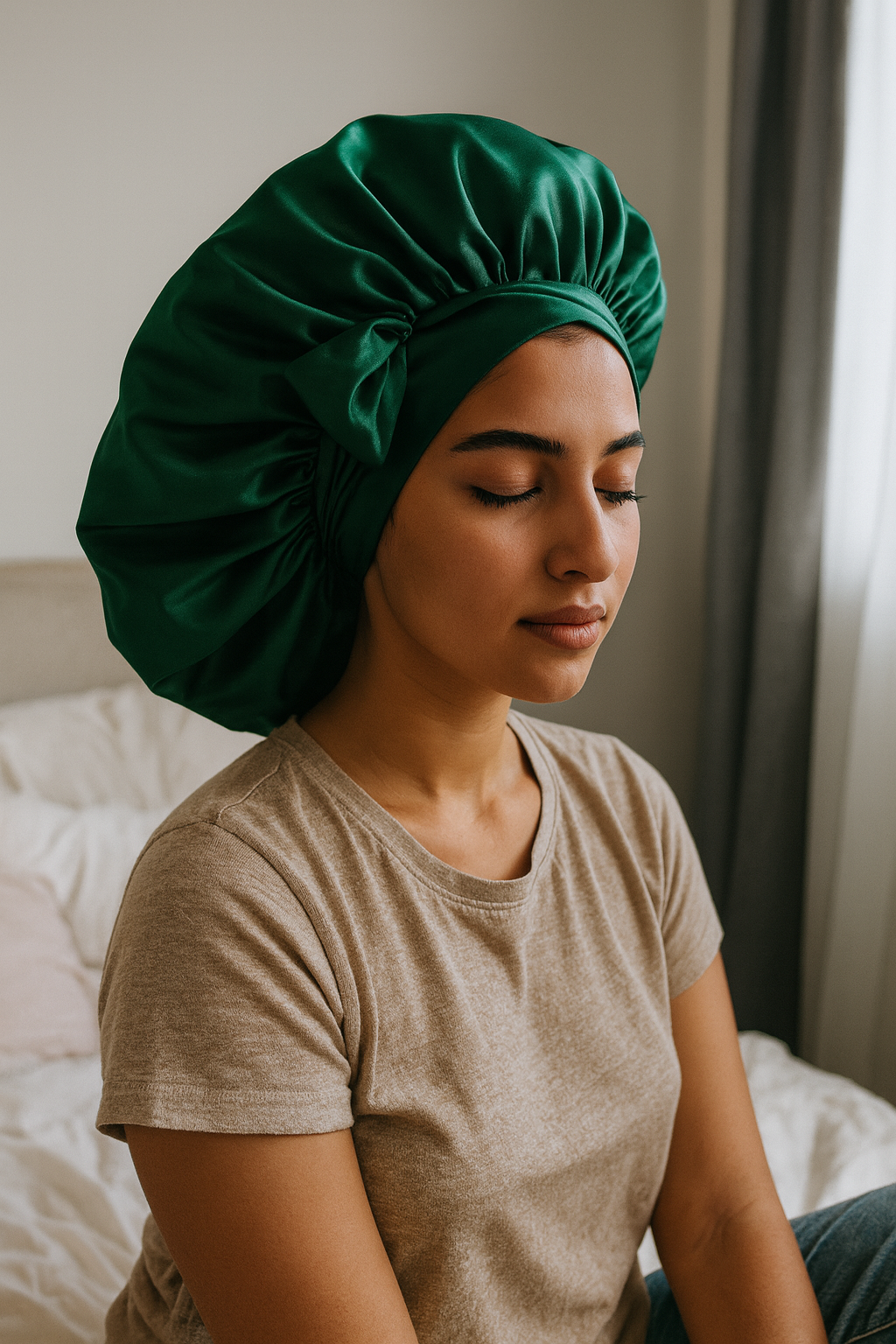 Bonnet en satin